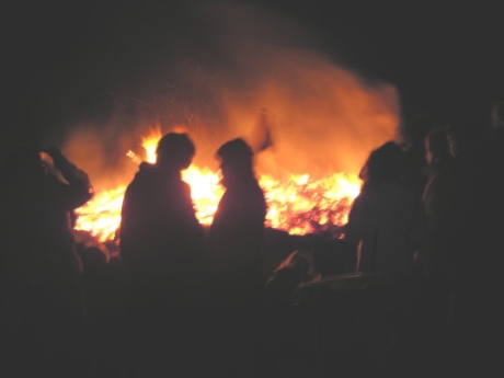 Osterfeuer in Prerow